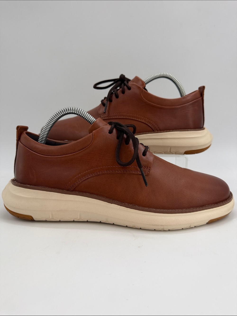 Cole Haan Men's Grand Remix Oxford Derby Dress Shoe British Tan-Ivory Mens 7.0